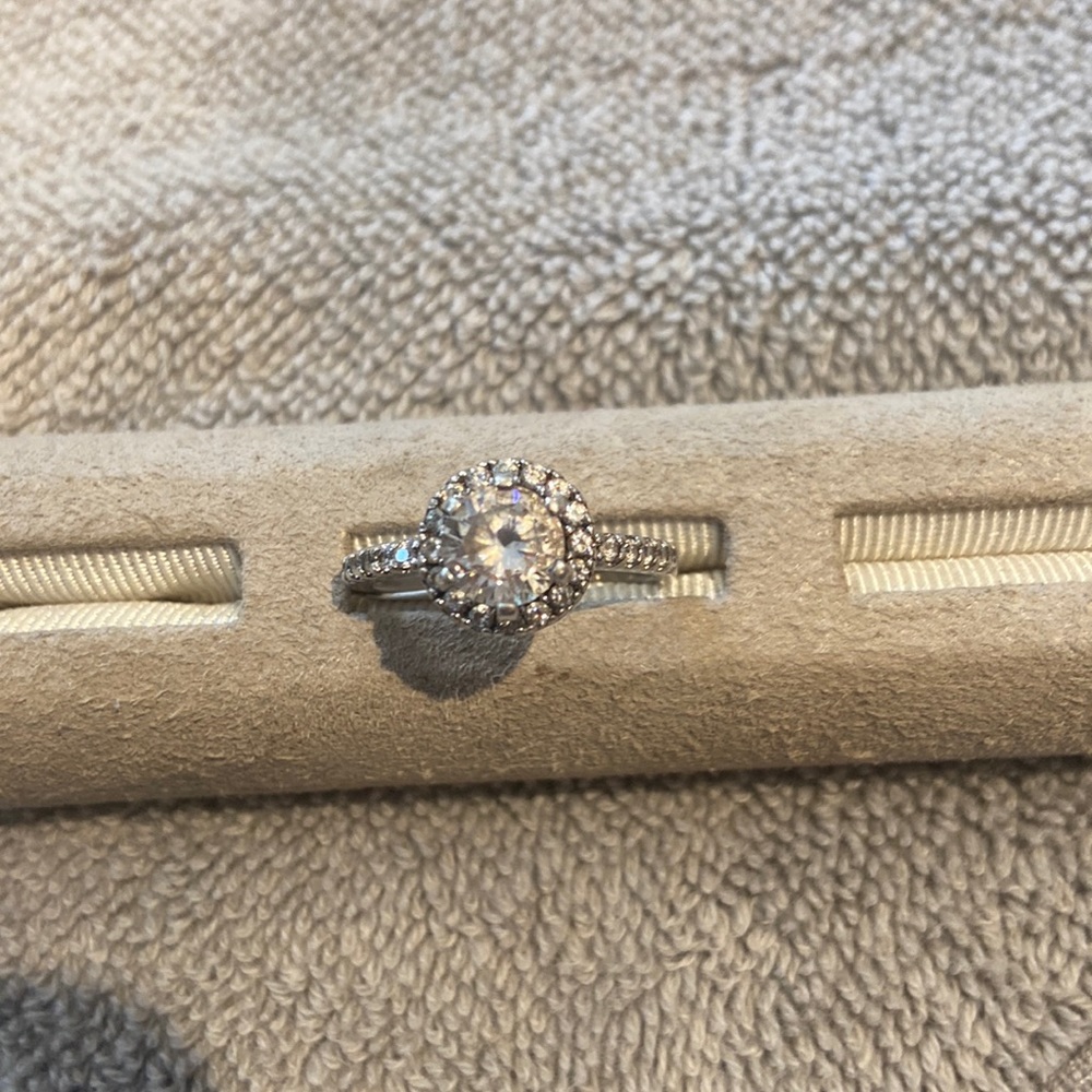 Sterling Silver with CZ ring size 8